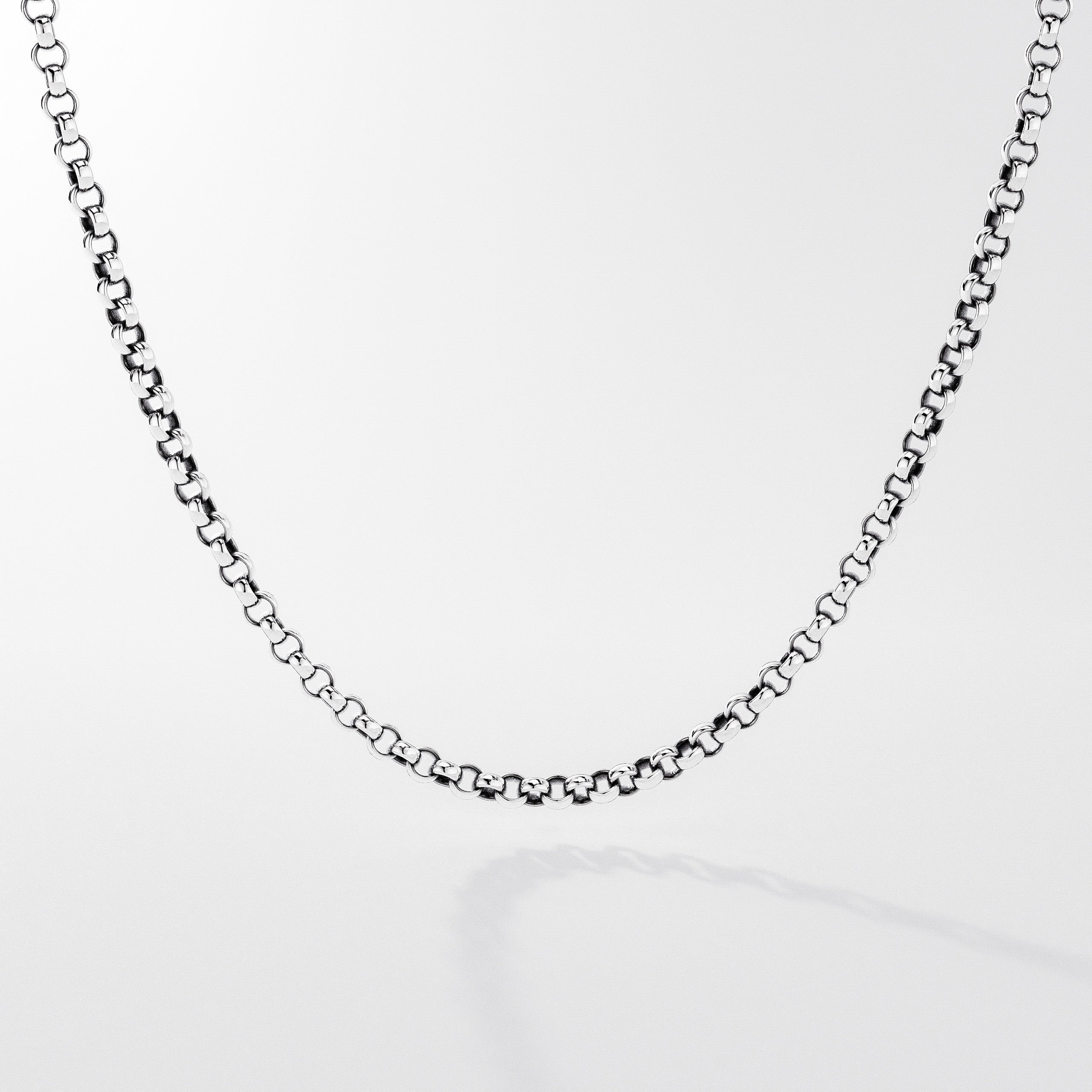 Rollo Chain Necklace in Sterling Silver, 1.8 mm – Saint Bones