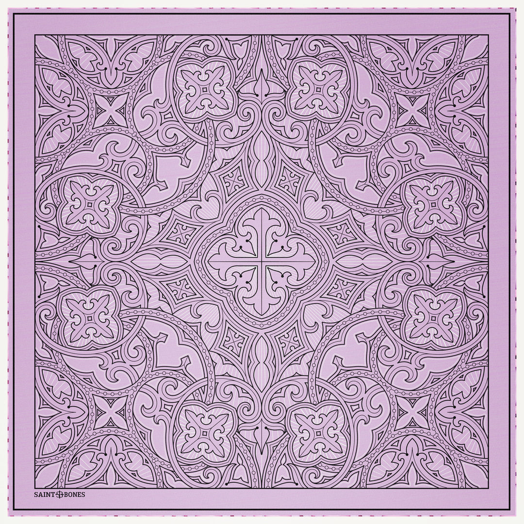 Tracery Motif Lavender Scarf