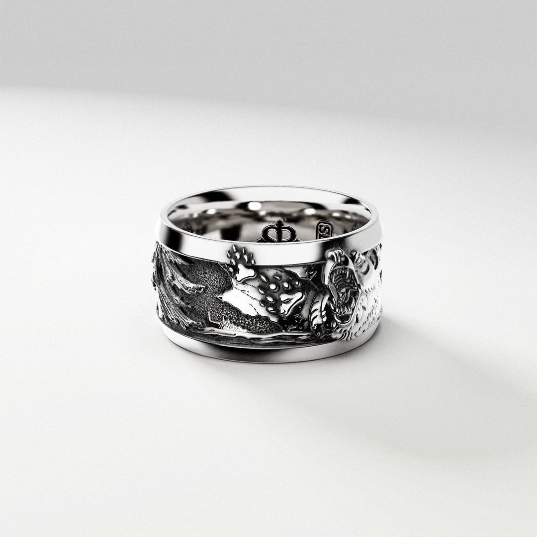 Elements Grizzly Ring in Sterling Silver
