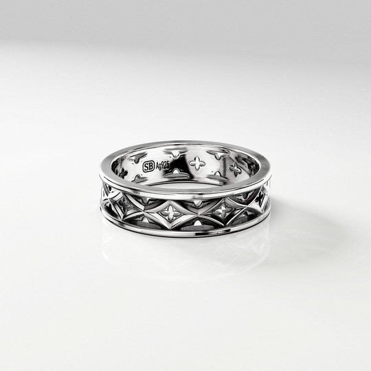 Ajoure Band Ring in Sterling Silver
