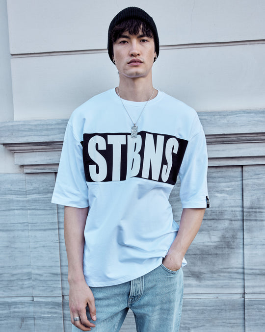 STBNS T-shirt in White & Black
