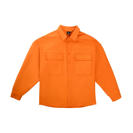 Cargo Overshirt in Vibrant Orange