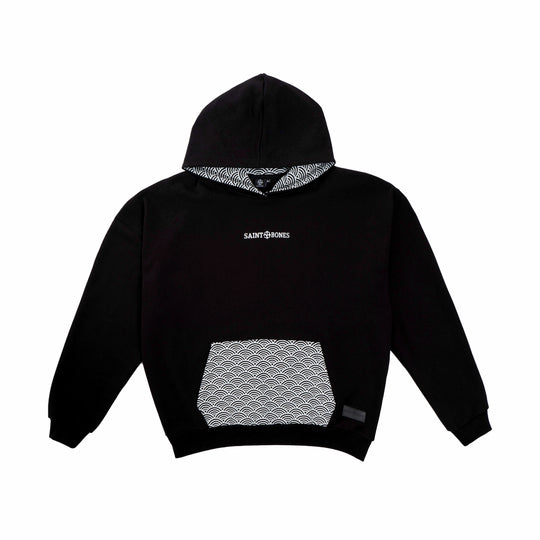 Kanagawa Black & White Hoodie