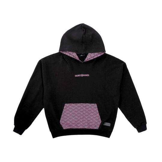 Kanagawa Black & Lavender Hoodie