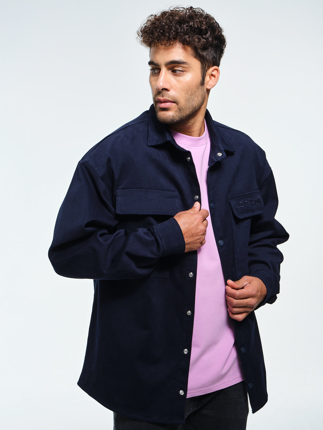 Cargo Overshirt in Night Blue