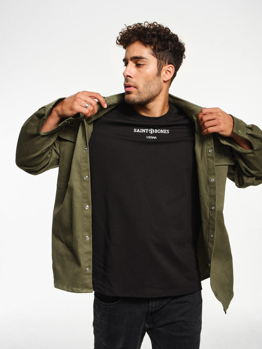 Cargo Overshirt in Moss Green