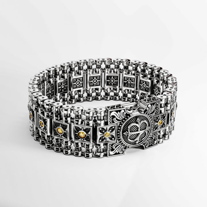 Indian Sapphire Bracelet in Sterling Silver