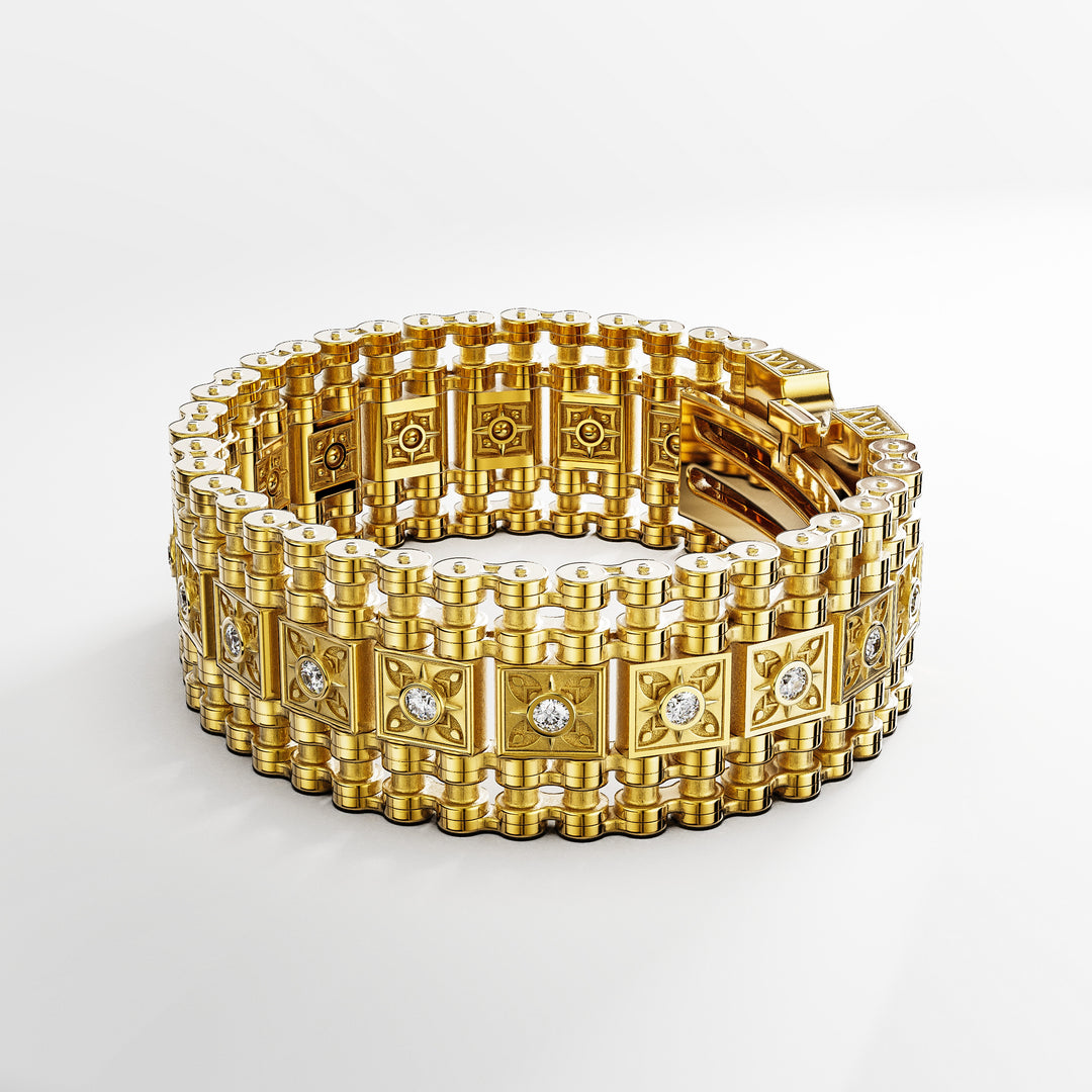 Indian Diamond Bracelet in 18K Gold