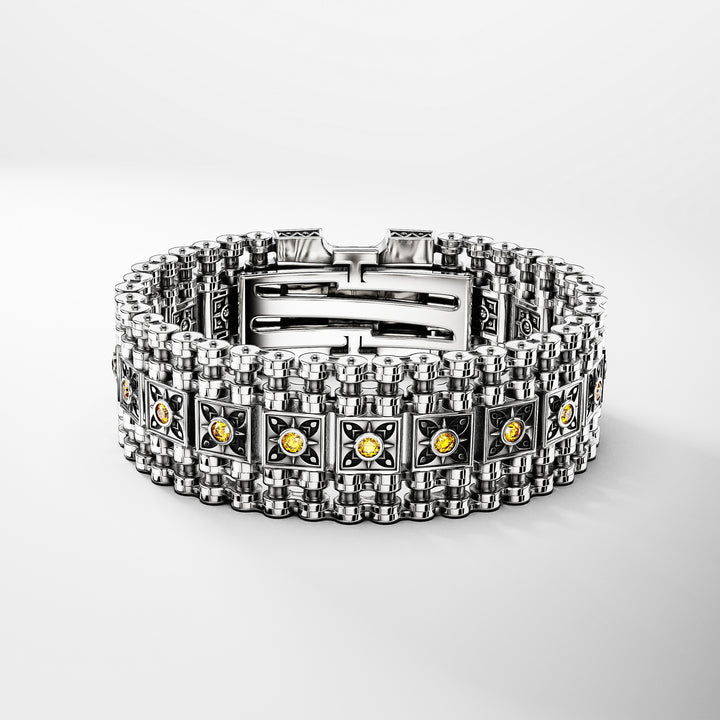 Indian Sapphire Bracelet in Sterling Silver
