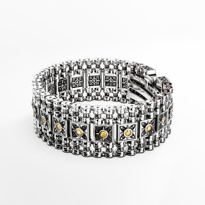 Indian Sapphire Bracelet in Sterling Silver