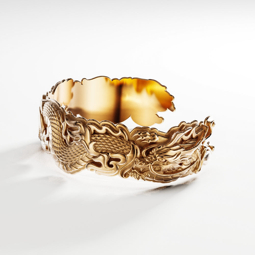 Elements Kagutsuchi Cuff Bracelet in 18k Rose Gold