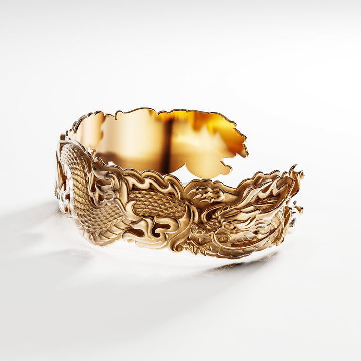 Elements Kagutsuchi Cuff Bracelet in 18k Rose Gold