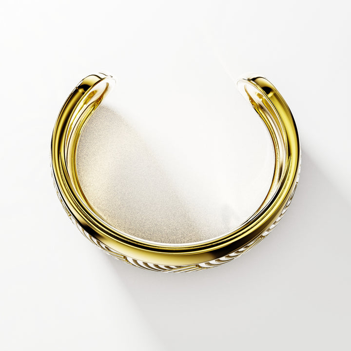 Kanagawa XL Cuff Bracelet in 18k Yellow Gold