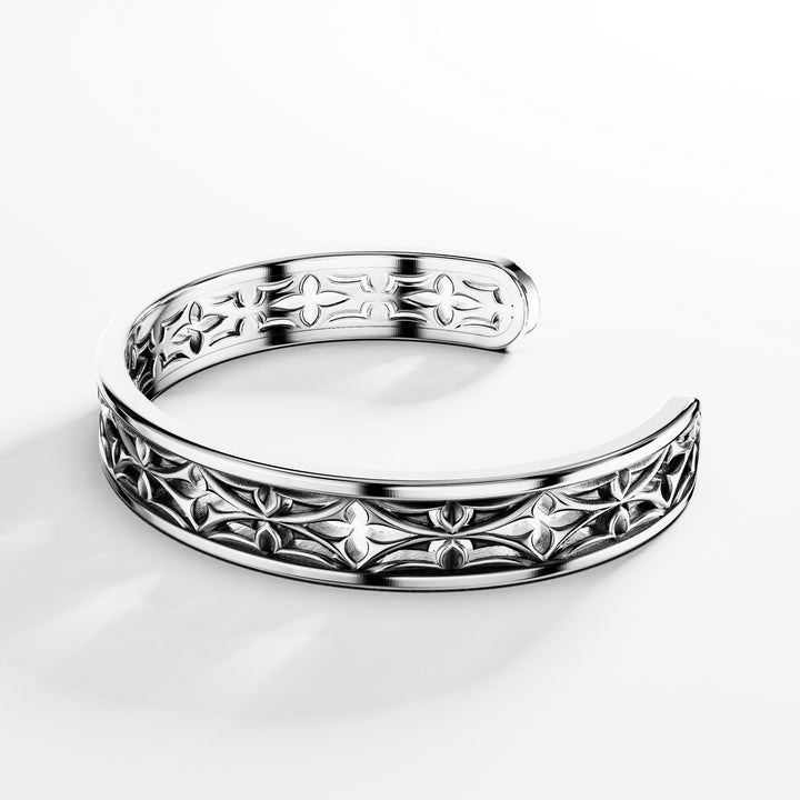 Leger Openwork Cuff Bracelet in Sterling Silver