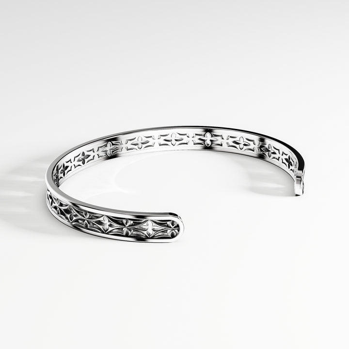 Leger Openwork Small Cuff Bracelet in Sterling Silver
