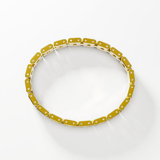 SB Signature Bracelet in 18k Gold Full Pave Diamonds