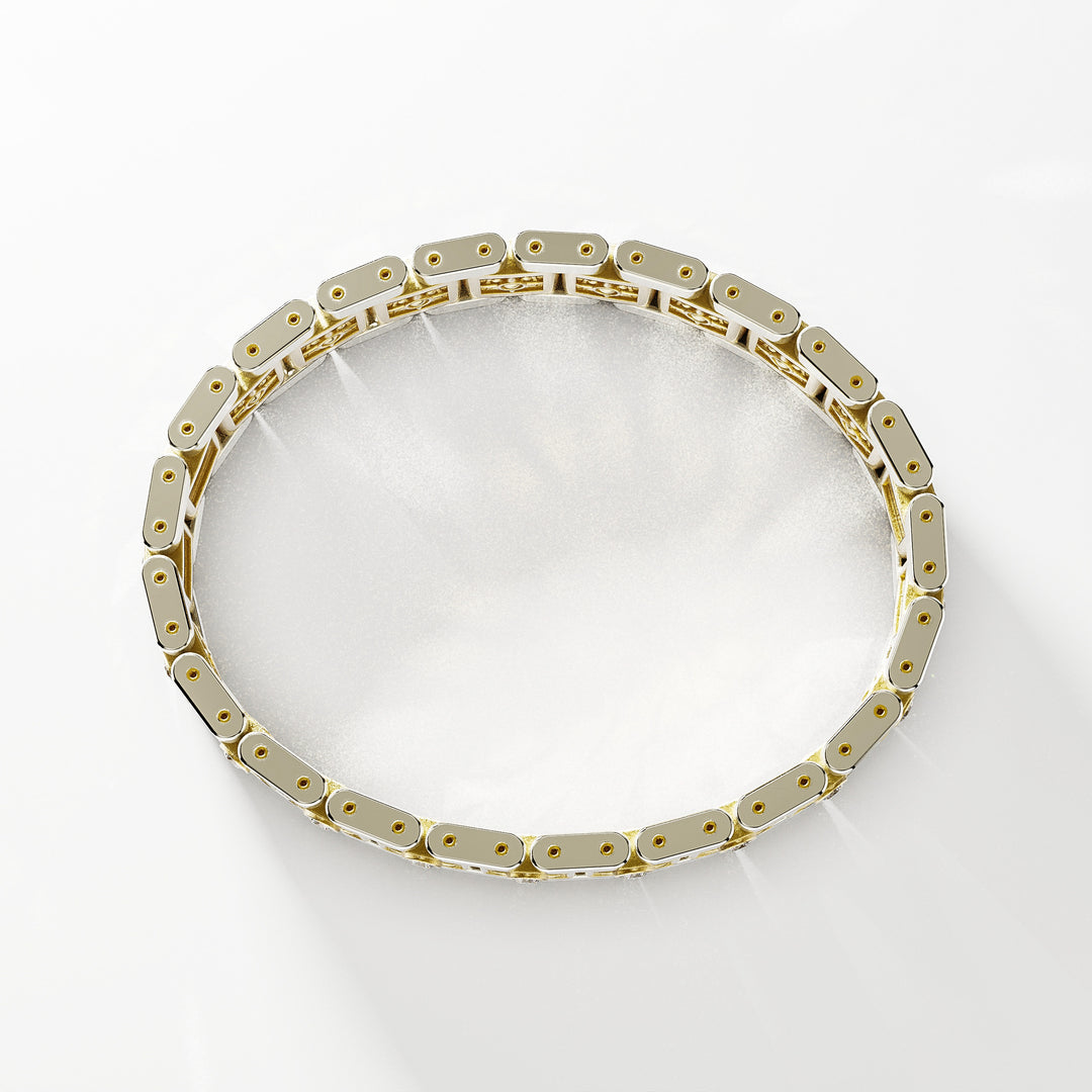 SB Signature Bracelet in 18k Gold with Diamonds