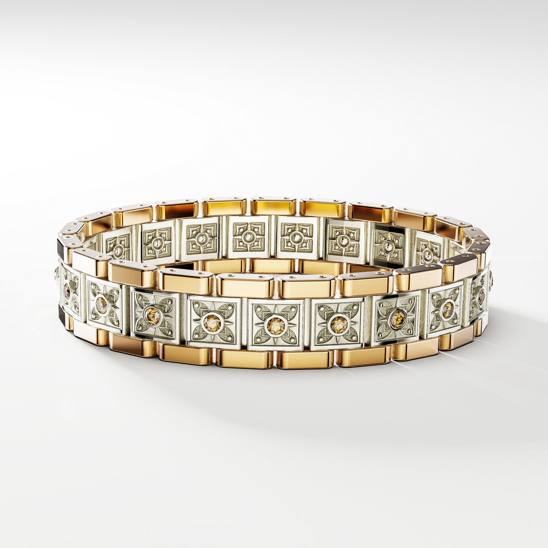 SB Signature Bracelet in 18k Gold with Sapphires