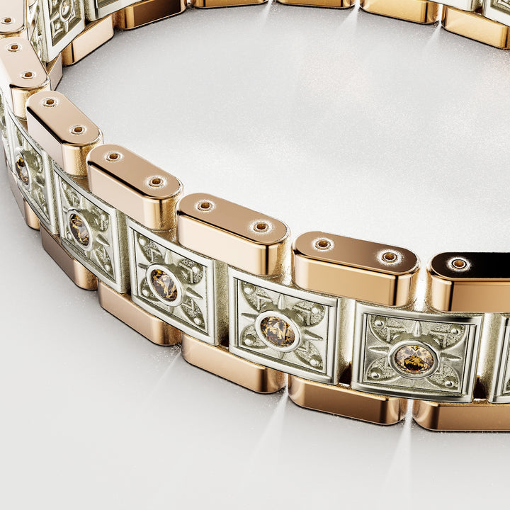 SB Signature Bracelet in 18k Gold with Sapphires