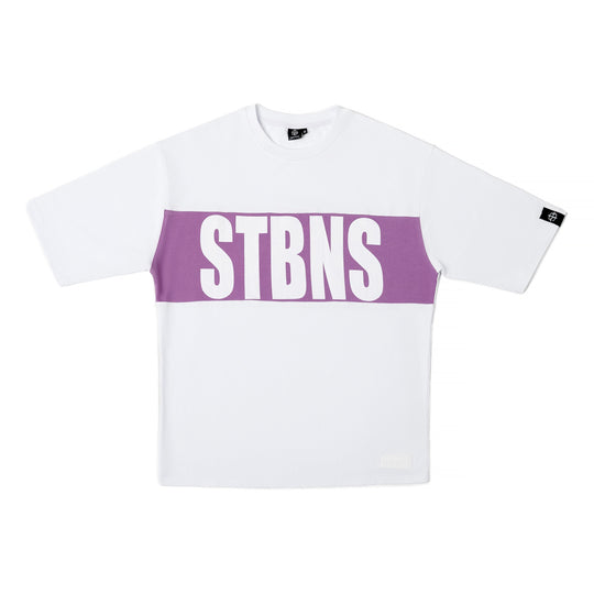 STBNS T-shirt in White & Lavender