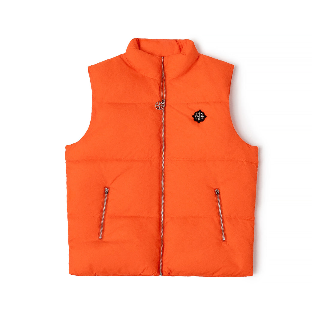 SB Puffer Vest in Vibrant Orange