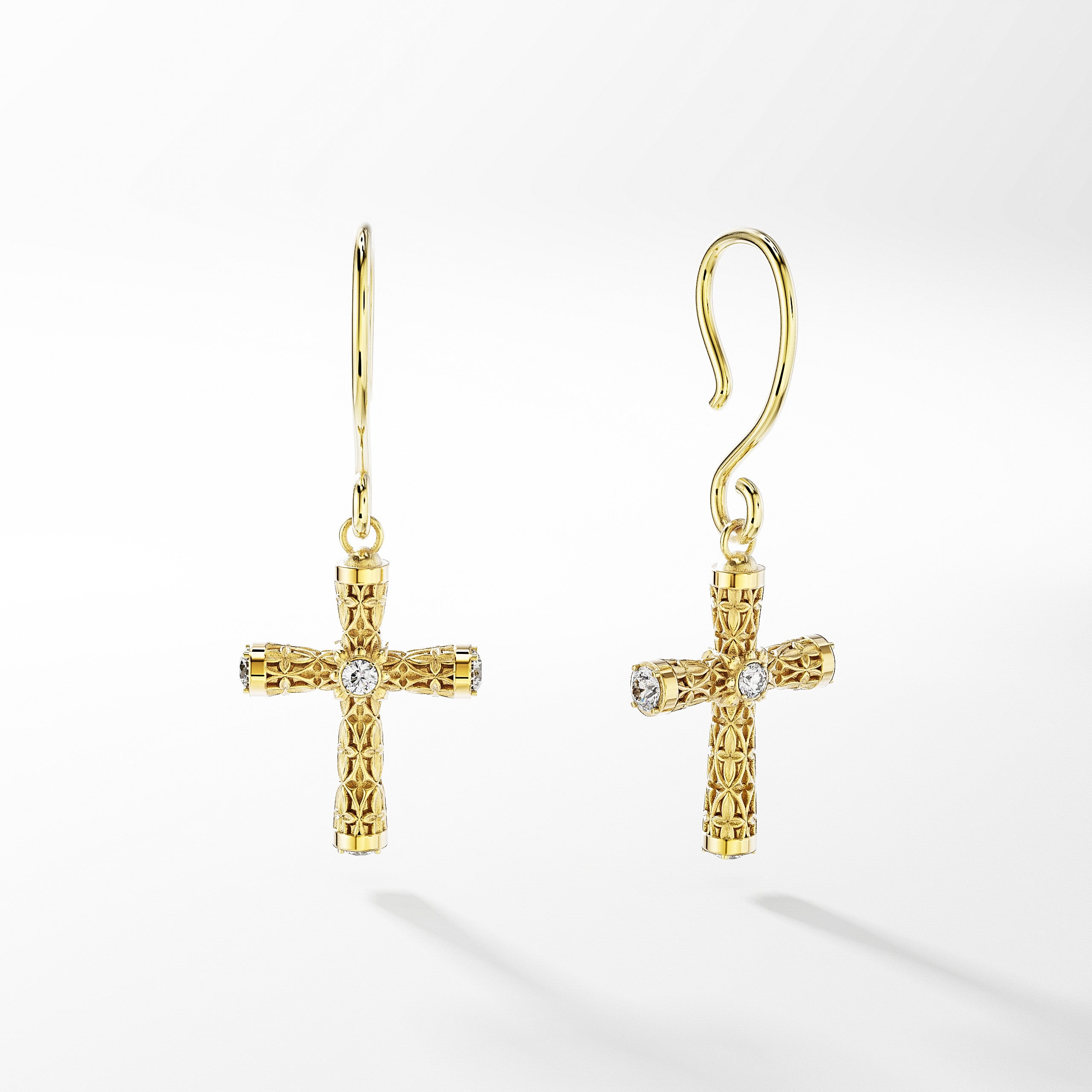 [LLOYD] 14K GOLD☆Cross Earrings Cross Earrings 14K Yellow Gold | Kay