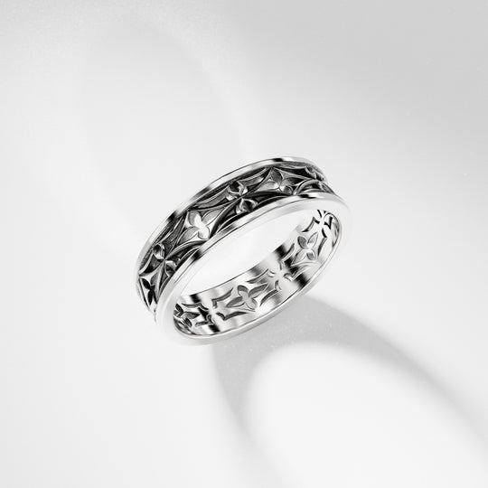 Leger Openwork Band Ring in Sterling Silver