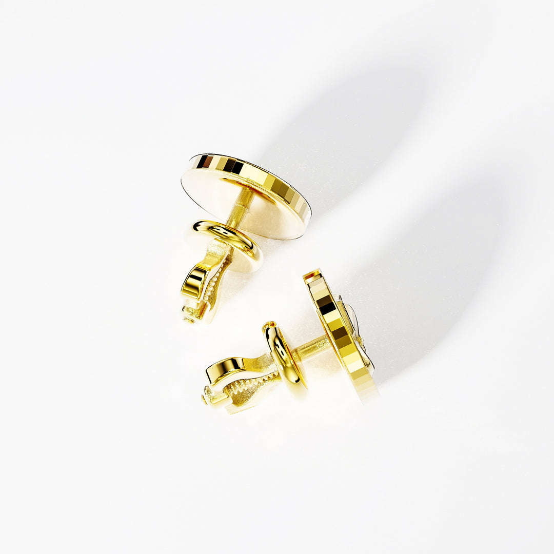 Noble Lily Stud Earring in 18k Gold