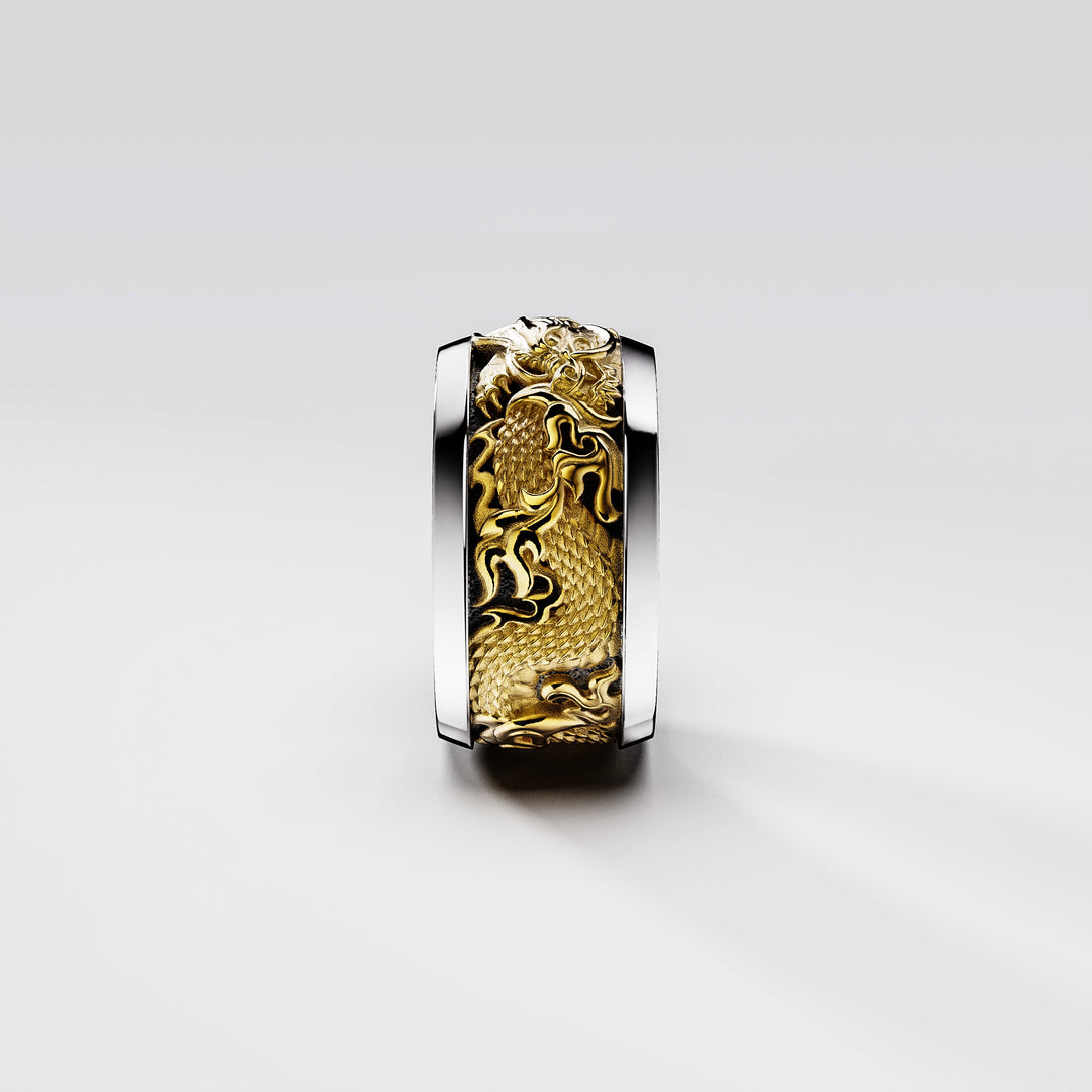 Elements Kagutsuchi Ring in Sterling Silver & 18K Gold