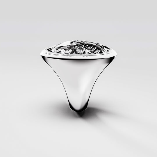 Saint Bones Signet Ring in Sterling Silver