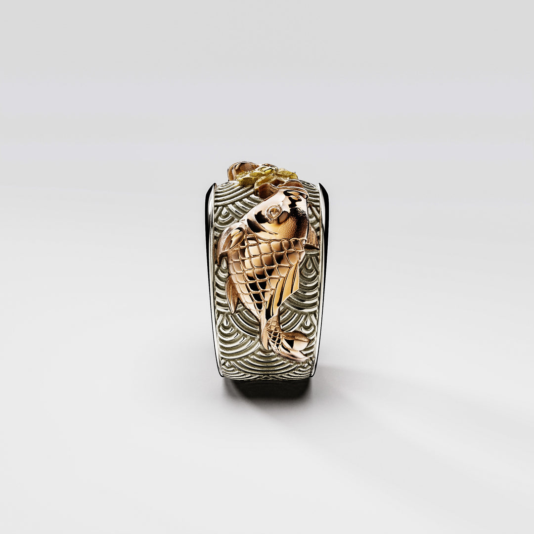 Koi Ring in 18k Gold