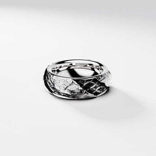 Tracery & Stone Ring in Sterling Silver