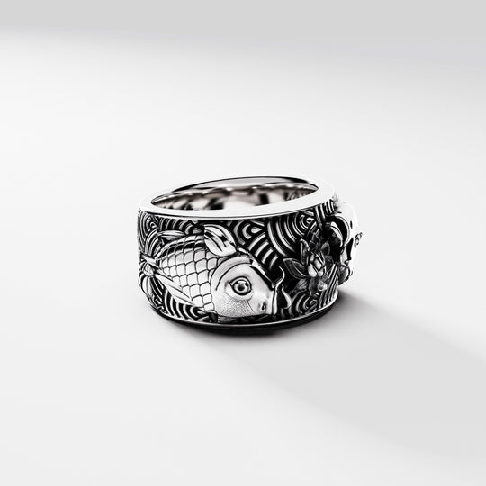 Koi Ring in Sterling Silver