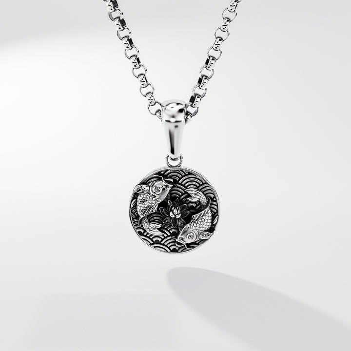 Koi Pendant in Sterling Silver