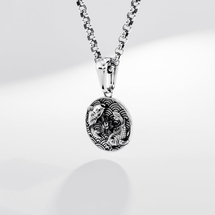 Koi Pendant in Sterling Silver