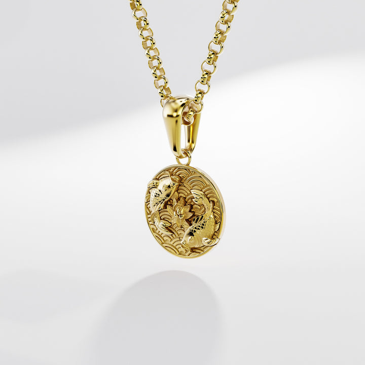 Koi Pendant in 18k Gold