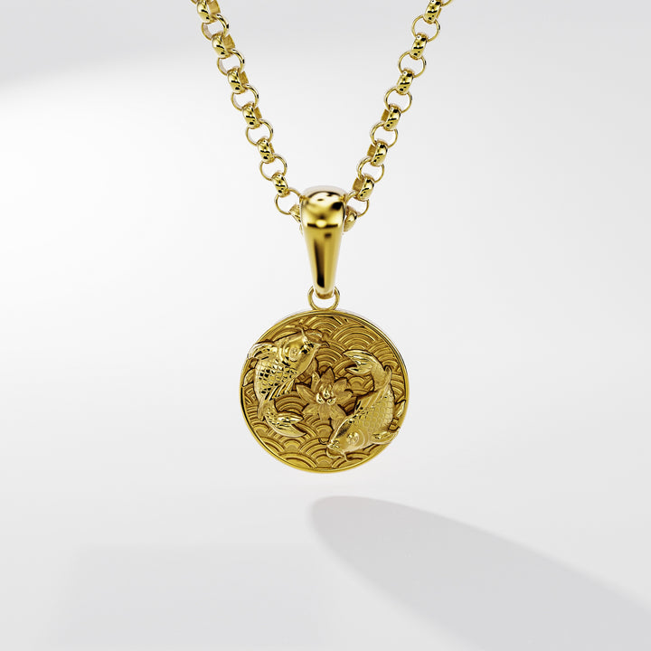 Koi Pendant in 18k Gold