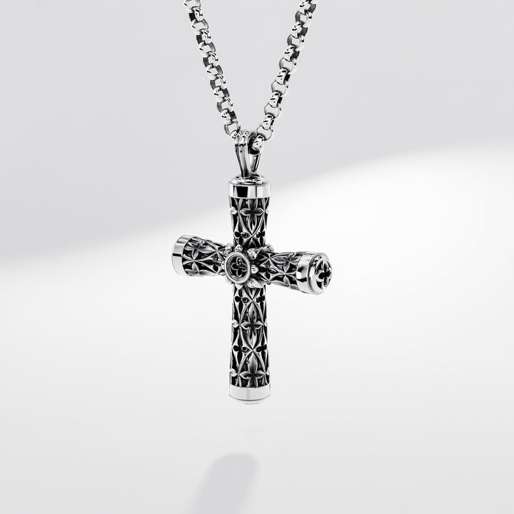 Leger Cross Pendant 45 mm in Sterling Silver