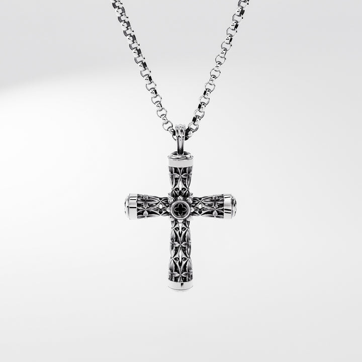 Leger Cross Pendant 30 mm in Sterling Silver
