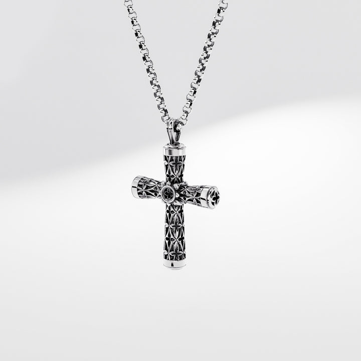 Leger Cross Pendant 30 mm in Sterling Silver
