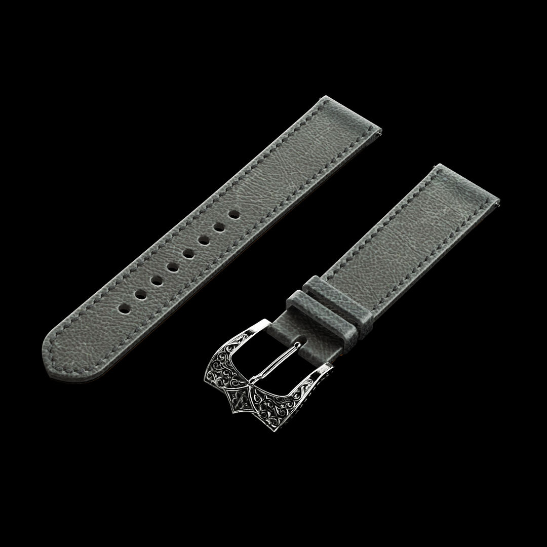 Dove Grey Leather Strap