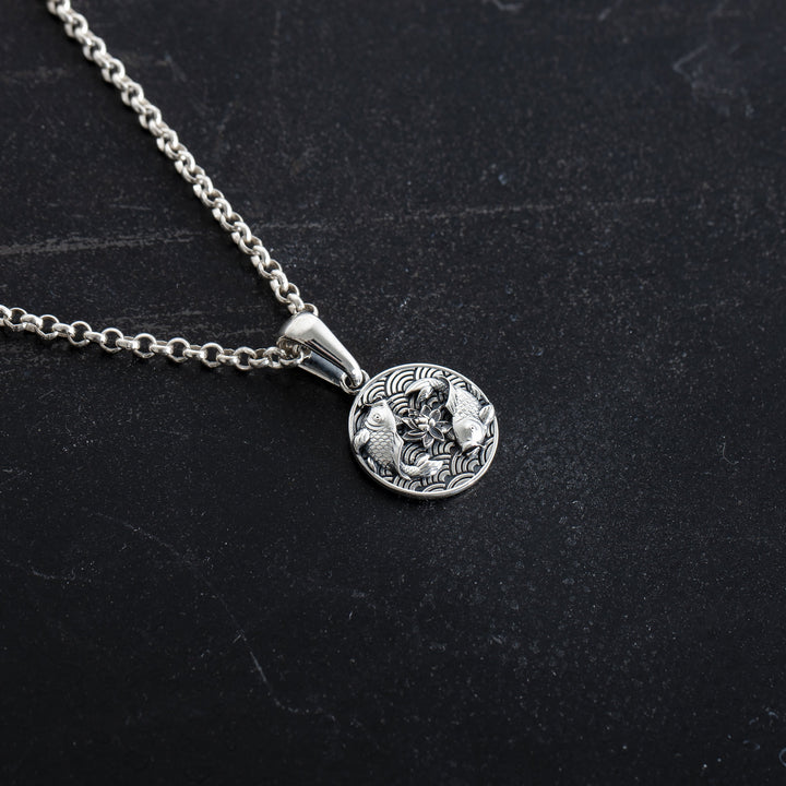Koi Pendant in Sterling Silver